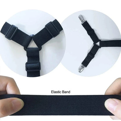 Adjustable Triangle Elastic Suspenders Gripper Holder (2 pcs)