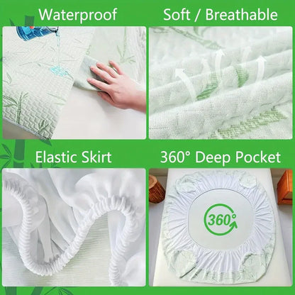 Waterproof Bamboo Mattress Cover (Without Pillowcase)