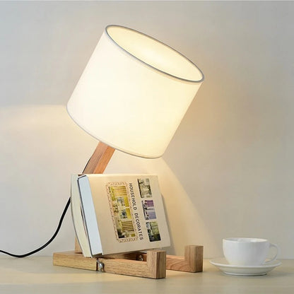 Charming Robot Wooden Lamp
